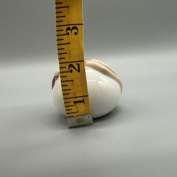 Vintage 1970s Porcelain Paperweight Lady Sunbather Swimsuit Round White - Picture 7 of 7